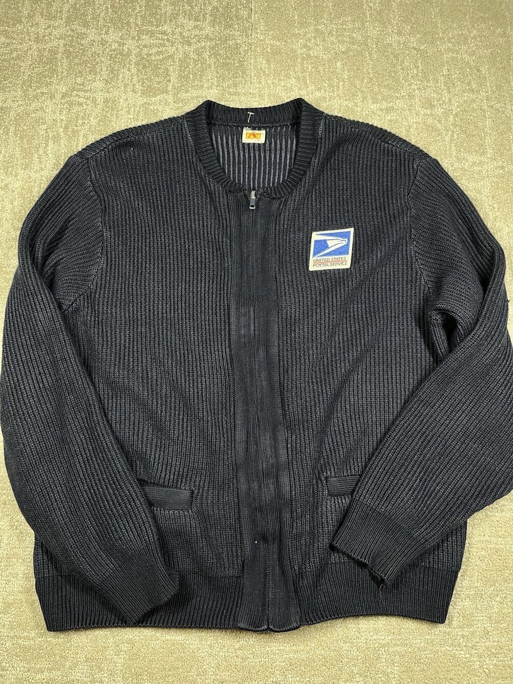 US Post Office Full Zip Cardigan Sweater Adult Size XL
